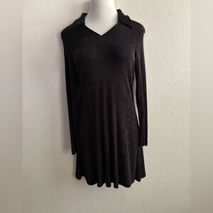 Columns Vintage Classic Black Long-Sleeve A-Line Dress L